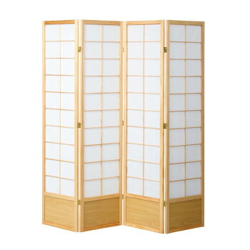 弘益(KOEKI) UTILITY 和風衝立4連 ナチュラル 高さ1800mm JPS1804NA【メーカー直送：代金引換不可：同梱不可】【北海道・沖縄・離島は配達不可】｜ホームセンターセブン