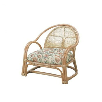 今枝商店　Romantic Rattan　籐アームチェアー　ロータイプ　BL100【メーカー直送：代金引換不可：同梱不可】【北海道・沖縄・離島は配達不可】