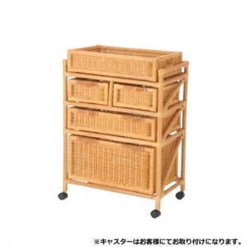 今枝商店　Romantic Rattan　籐ランドリー 上カゴ付　ワイドタイプ　E46【メーカー直送：代金引換不可：同梱不可】【北海道・沖縄・離島は配達不可】