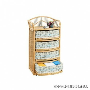 今枝商店　Romantic Rattan　籐ランドリー 4段　E260【メーカー直送：代金引換不可：同梱不可】【北海道・沖縄・離島は配達不可】