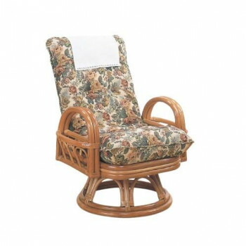 今枝商店　Romantic Rattan　籐リクライニングチェアー　回転座椅子　S593【メーカー直送：代金引換不可：同梱不可】【北海道・沖縄・離島は配達不可】 23,241円