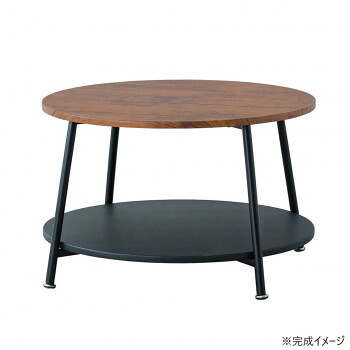ヴィンテージ棚付リビングテーブル BR・ブラウン NK-560BR【メーカー直送：代金引換不可：同梱不可】【北海道・沖縄・離島は配達不可】 6,755円