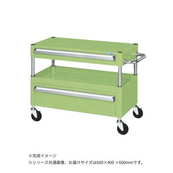 サカエ CSパールワゴン中量タイプ 引出し付 グリーン CSP-6061AC【メーカー直送:代金引換不可:同梱不可】【北海道・沖縄・離島は配達不可】|ホームセンターセブン