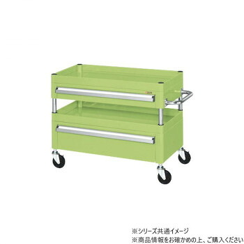 サカエ CSパールワゴン中量タイプ 引出し付 グリーン CSP-6062AC【メーカー直送:代金引換不可:同梱不可】【北海道・沖縄・離島は配達不可】|ホームセンターセブン