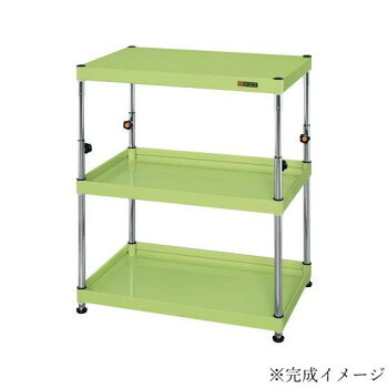 サカエ CSパールワゴン 高さ調整 固定タイプ 樹脂製 グリーン TCSPN-7583【メーカー直送：代金引換不可：同梱不可】【北海道・沖縄・離島は配達不可】｜ホームセンターセブン