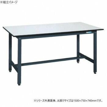 サカエ 軽量作業台SELタイプ 抗菌加工 ダークグレー 1500×750×740mm SEL-1575P【メーカー直送：代金引換不可：同梱不可】【北海道・沖縄・離島は配達不可】 31,676円