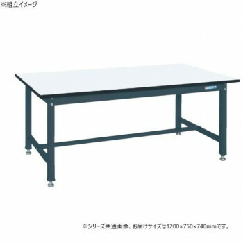 サカエ 中量作業台KTタイプ 抗菌加工 ダークグレー メラニン天板 1200×750×740mm KT-493CHMD【メーカー直送：代金引換不可：同梱不可】【北海道・沖縄・離島は配達不可】