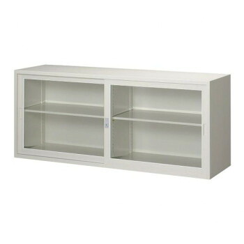 A4対応書庫/D:515タイプ 引違枠付書庫(ガラス戸) H750/W1760 棚板2枚付 ニューグレー COM-FJG52-G7W【メーカー直送:代金引換不可:同梱不可】【北海道・沖縄・離島は配達不可】|ホームセンターセブン