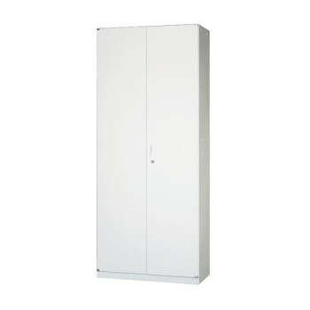 壁面収納家具/D:400・ホワイトタイプ 両開戸 H2160 棚板5枚・ベース・アジャスター付 ALPSホワイト色 COM-UAH4-W21B【メーカー直送:代金引換不可:同梱不可】【北海道・沖縄・離島は配達不可】|ホームセンターセブン