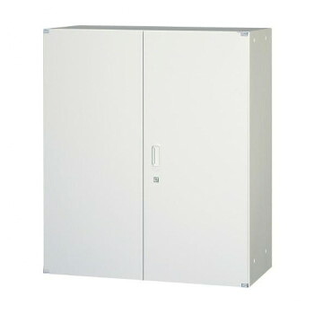 壁面収納家具/D:450・ホワイトタイプ 両開戸/シリンダー錠 H1050 棚板2枚付 ALPSホワイト色 COM-UAH-W11【メーカー直送：代金引換不可：同梱不可】【北海道・沖縄・離島は配達不可】