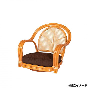 ラタン 回転椅子 ロータイプ RCH14【メーカー直送:代金引換不可:同梱不可】【北海道・沖縄・離島は配達不可】|ホームセンターセブン