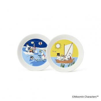 (A)Moomin　ムーミン プレート 19cm セット ボンファイアー＆セーリング　1071466【メーカー直送：代金引換不可：同梱不可】【北海道・沖縄・離島は配達不可】
