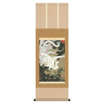 伊藤若冲 尺三掛軸 老松白鳳図【メーカー直送:代金引換不可:同梱不可】【北海道・沖縄・離島は配達不可】|ホームセンターセブン