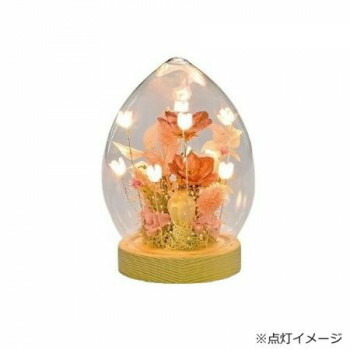 流光(りゅうこう)LEDフラワーアレンジドーム(たまご型) L ピンク 57q4008300002【メーカー直送：代金引換不可：同梱不可】【北海道・沖縄・離島は配達不可】