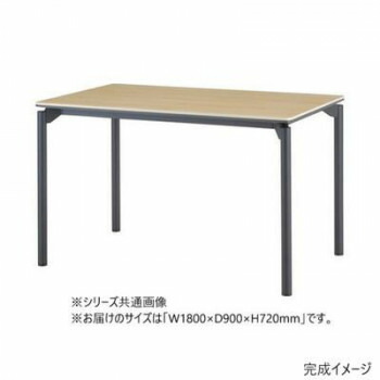 ミーティングテーブル TNX LUGAR ルガール 天板ラウンドコーナー 丸脚タイプ ナチュラル TNX-1890RN【メーカー直送:代金引換不可:同梱不可】【北海道・沖縄・離島は配達不可】|ホームセンターセブン