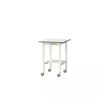 山金工業(YamaTec) SUPC-660T-WW ワークテーブル150シリーズ 移動式 (H826mm) 600&times;600mm (半面棚板付)【メーカー直送：代金引換不可：同梱不可】【北海道・沖縄・離島は配達不可】｜ホームセンターセブン