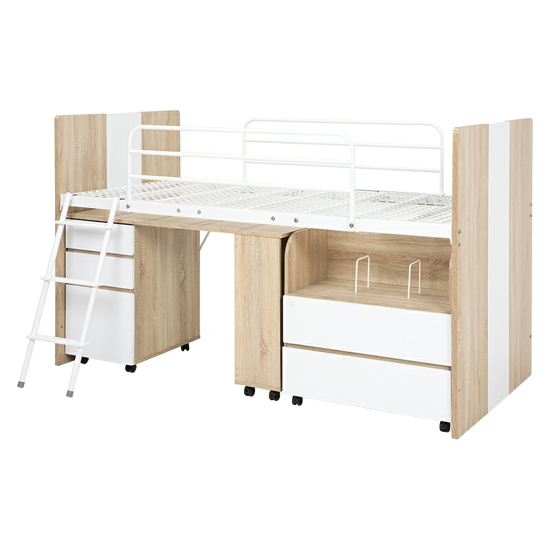 システムベッド ベッド:(約)幅102×奥行203×高さ119×床面高82cm RB-1620S-NA 萩原【ポイントUP:2026年4月4日20:00～4月10日 01:59まで】