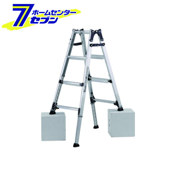 アルインコ 脚立 4段 PRW120FX はしご兼用脚立 幅広 伸縮 約120cm アルミ [alinco はしご ハシゴ 梯子 伸縮脚付 prw120fx]