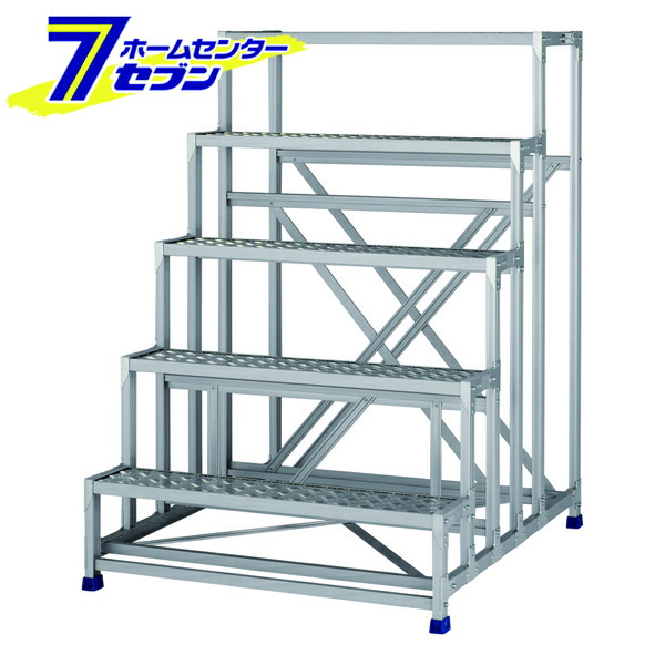 アルインコ 作業台 CSBC 5段 (天板寸法1000x400mm 天板高さ1500mm) CSBC5151S [アルミ 天板縞板タイプ 組立式作業台 工場 倉庫 踏台 踏み台 はしご 梯子 ハシゴ DIY 工具 alinco]