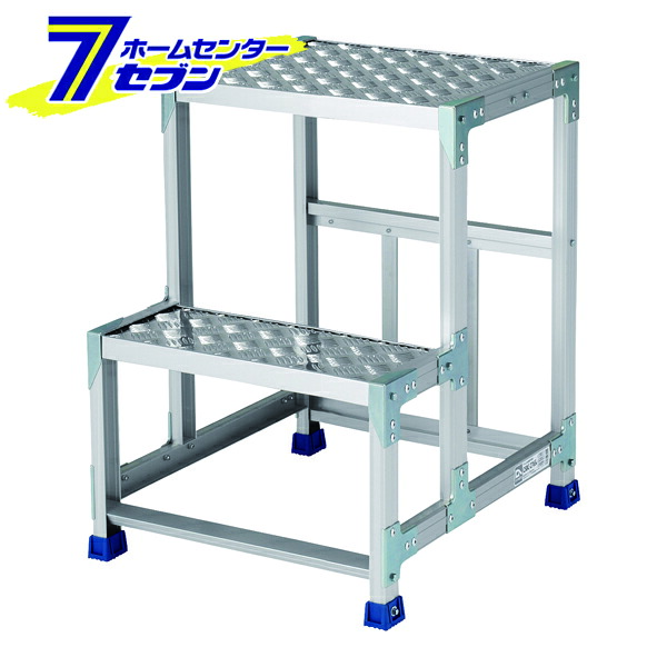 アルインコ 作業台 CSBC 2段 (天板寸法500x400mm 天板高さ700mm) CSBC275S [アルミ 天板縞板タイプ 組立式作業台 工場 倉庫 踏台 踏み台 はしご 梯子 ハシゴ DIY 工具 alinco]