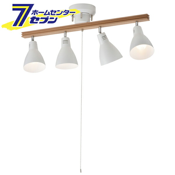 オーム電機 ４灯シーリングライト ホワイト 電球別売06-1488 LT-YN40AW-W[照明器具:シーリングライト] 7,898円