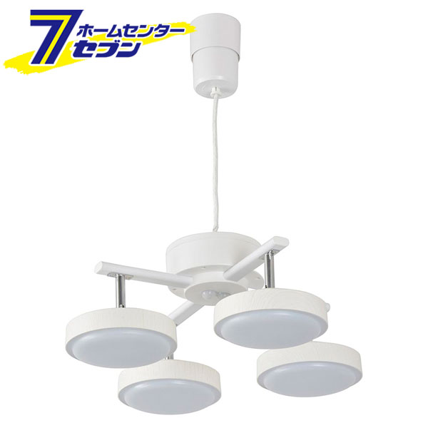 LED4灯ペンダントライト ホワイトウッド (品番)06-1649 LT-YLP4RC-W [照明器具:ペンダントライト オーム電機]｜セブンプロ