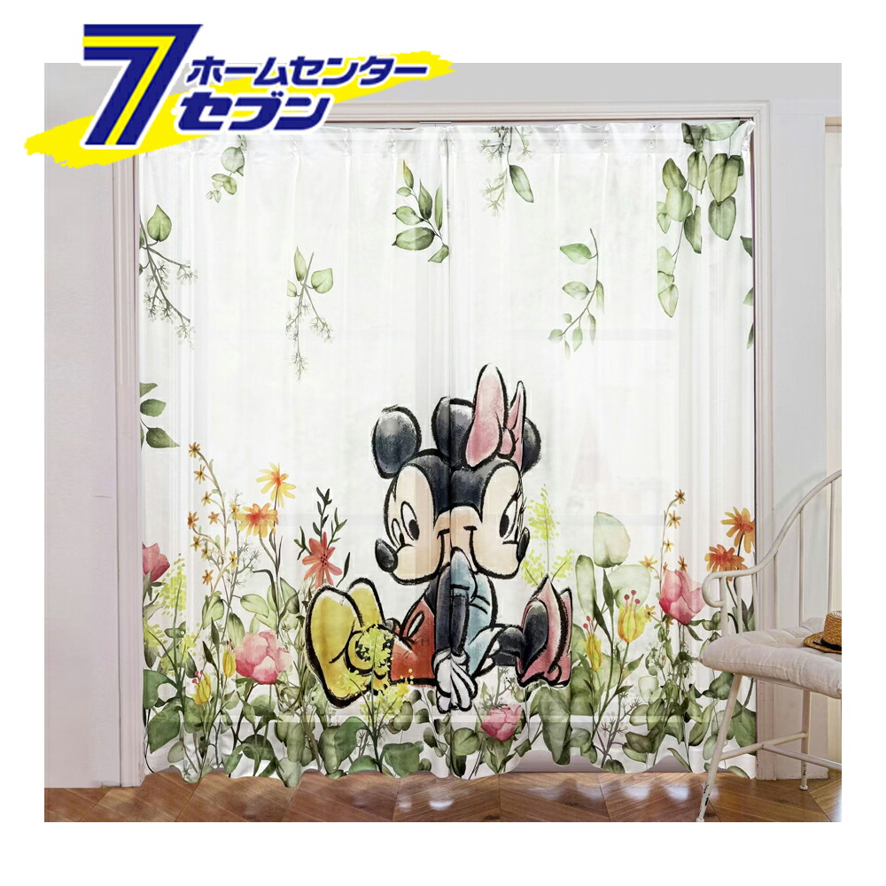 楽天市場】ディズニー レースカーテン ミッキー＆ミニー 幅100×丈176cm