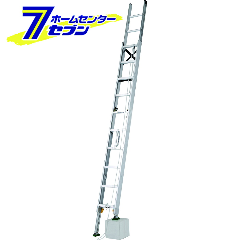 伸縮脚付2連はしご 約7.7m MDE-77D アルインコ [alinco 二連 ハシゴ 梯子 伸縮 アルミ リベット方式 インサイド構造 大型脚端具]｜セブンプロ