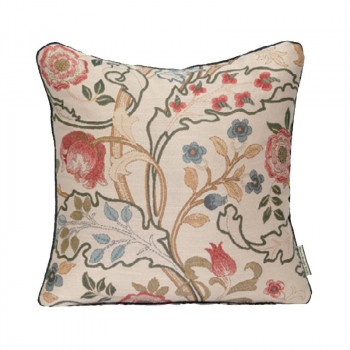 川島織物セルコン Morris Design Studio マリーイザベル 背当クッションカバー 45×45cm LL1725 R レッド【メーカー直送：代金引換不可：同梱不可】【北海道・沖縄・離島は配達不可】 6,897円