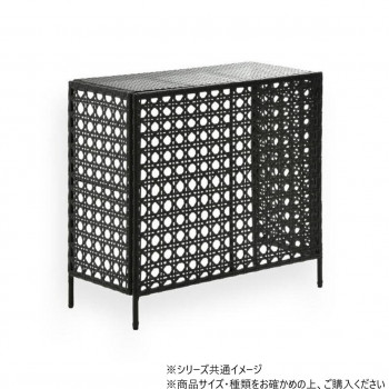 B.Bファニシング ラタン調 室外機カバー ダークブラウン ONGS0081RADBR【メーカー直送：代金引換不可：同梱不可】【北海道・沖縄・離島は配達不可】