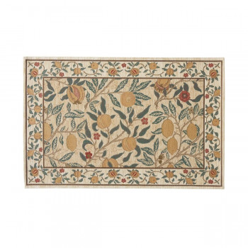 川島織物セルコン Morris Design Studio フルーツ マット 約60×92cm FH1706A Y イエロー【メーカー直送：代金引換不可：同梱不可】【北海道・沖縄・離島は配達不可】