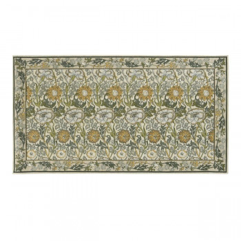 川島織物セルコン Morris Design Studio ピンクアンドローズ マット 約68×122cm FH1718A Y イエロー【メーカー直送：代金引換不可：同梱不可】【北海道・沖縄・離島は配達不可】