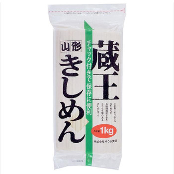みうら食品 チャック付蔵王きしめん 1kg×10袋【メーカー直送：代金引換不可：同梱不可】【北海道・沖縄・離島は配達不可】