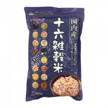 雑穀シリーズ 国内産 十六雑穀米(黒千石入り) 500g 20入 Z01-024【メーカー直送：代金引換不可：同梱不可】【北海道・沖縄・離島は配達不可】
