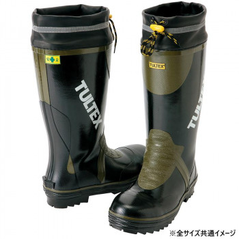 アイトス 4703 安全ゴム長靴(糸入り) ブラック×OD 28.0cm【メーカー直送：代金引換不可：同梱不可】【北海道・沖縄・離島は配達不可】