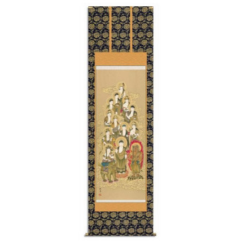 山村観峰 仏画掛軸(尺5) 「十三佛」 H1-019【メーカー直送:代金引換不可:同梱不可】【北海道・沖縄・離島は配達不可】|セブンプロ