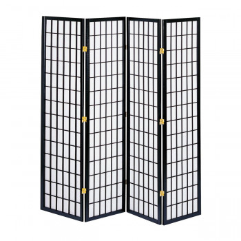 弘益(KOEKI) UTILITY 和風衝立4連 ブラック JPM1804BK【メーカー直送：代金引換不可：同梱不可】【北海道・沖縄・離島は配達不可】｜セブンプロ