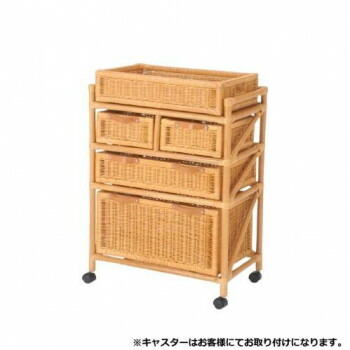 今枝商店　Romantic Rattan　籐ランドリー 上カゴ付　ワイドタイプ　E46【メーカー直送：代金引換不可：同梱不可】【北海道・沖縄・離島は配達不可】