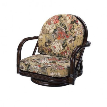 今枝商店　Romantic Rattan　籐回転座椅子　ロータイプ　S775B【メーカー直送：代金引換不可：同梱不可】【北海道・沖縄・離島は配達不可】