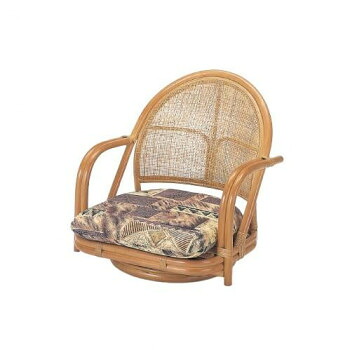 今枝商店　Romantic Rattan　籐回転座椅子　ロータイプ　S3801【メーカー直送：代金引換不可：同梱不可】【北海道・沖縄・離島は配達不可】