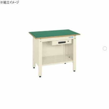 サカエ 一人用作業台CPタイプ サカエリューム天板 900×600×740mm アイボリー CP-096AI【メーカー直送：代金引換不可：同梱不可】【北海道・沖縄・離島は配達不可】