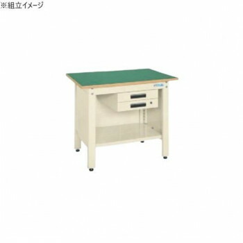サカエ 一人用作業台CPタイプ サカエリューム天板 900×600×740mm アイボリー CP-096BI【メーカー直送：代金引換不可：同梱不可】【北海道・沖縄・離島は配達不可】