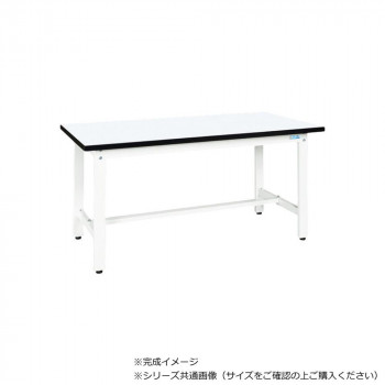 サカエ 実験用中量作業台 メラニン天板 パールホワイト 1500×750×740mm CSM-157W【メーカー直送：代金引換不可：同梱不可】【北海道・沖縄・離島は配達不可】