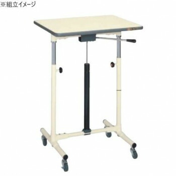 サカエ 軽量セルワーク作業台ガスバネ式移動式 アイボリー塗装 600&times;450&times;700mm CLG-6045PI【メーカー直送：代金引換不可：同梱不可】【北海道・沖縄・離島は配達不可】｜セブンプロ