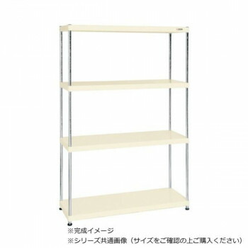 サカエ ニューCSパールラック 4段タイプ 1200×450×1800mm アイボリー CSPRA-3114I【メーカー直送：代金引換不可：同梱不可】【北海道・沖縄・離島は配達不可】