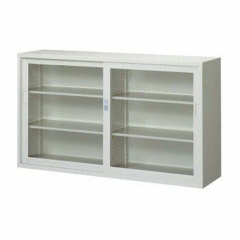 一般書庫/D:400タイプ 5×3型用引違書庫(ガラス戸) 棚板4枚付 ニューグレー COM-N305G【メーカー直送：代金引換不可：同梱不可】【北海道・沖縄・離島は配達不可】