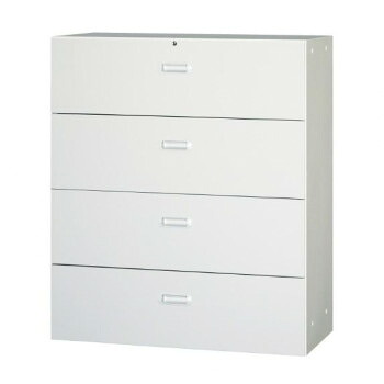 壁面収納家具/D:450・ホワイトタイプ ラテラルキャビネット4段 H1050 仕切板8枚付 ALPSホワイト色 COM-UAB-W11【メーカー直送：代金引換不可：同梱不可】【北海道・沖縄・離島は配達不可】｜セブンプロ 47,131円