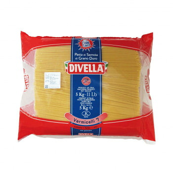 DIVELLA ディヴェッラ パスタ ♯07 ヴェルミチェッリ 5kg&times;3個 606-157【メーカー直送：代金引換不可：同梱不可】【北海道・沖縄・離島は配達不可】｜セブンプロ