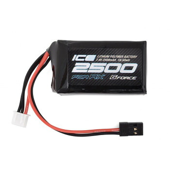 G-FORCE ICE LiPo 7.4V 2500mAh(受信機用 俵型) GFG104【メーカー直送：代金引換不可：同梱不可】【北海道・沖縄・離島は配達不可】