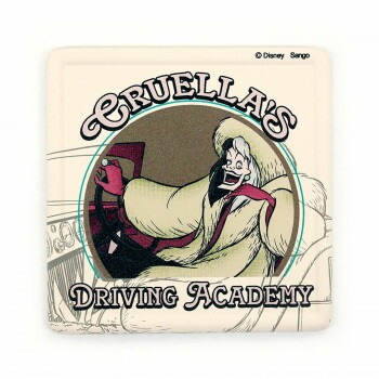 三郷陶器 ディズニー 吸水コースター(クルエラ・ド・ビル) 3324-033【メーカー直送：代金引換不可：同梱不可】【北海道・沖縄・離島は配達不可】画像
